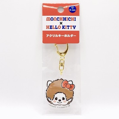 Sanrio Hello Kitty × Monchhichi Acrylic Keychain Face ver Collaboration Japan