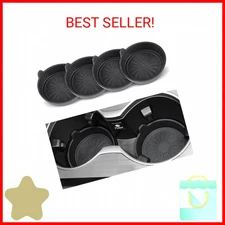 SINGARO Car Cup Holder, 4-Pack Silicone Car Coasters, Universal Non-Slip Recesse