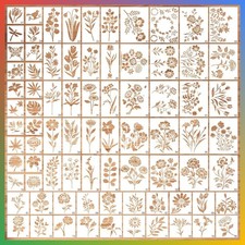 80Pcs Stencils for Painting, Stencils for Crafts Reusable,4 Sizes