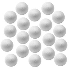 Luomorgo 2 Inch White Foam Balls for Crafts, Foam Ball Pack, 20 Count