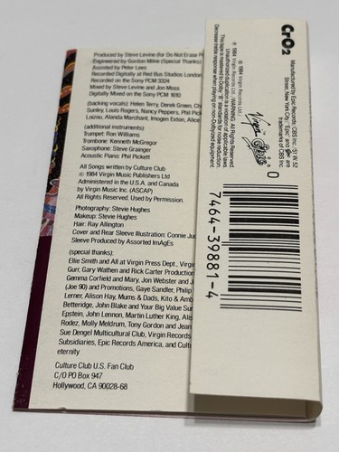 Culture Club Waking Up With The House On Fire Music Cassette Tape 1984 OET 39881 - Picture 6 of 6