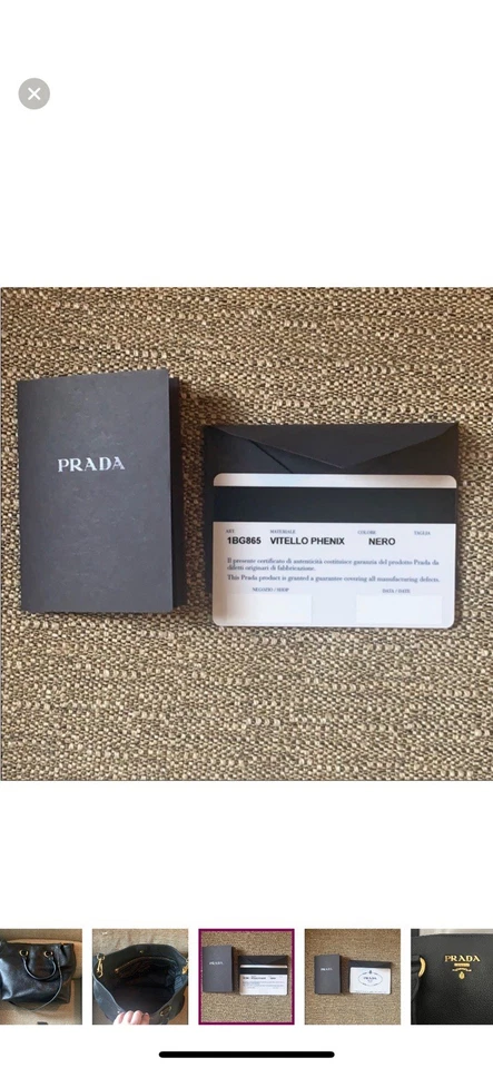 Auténtico bolso de cuero negro Prada Foto 3 de 3