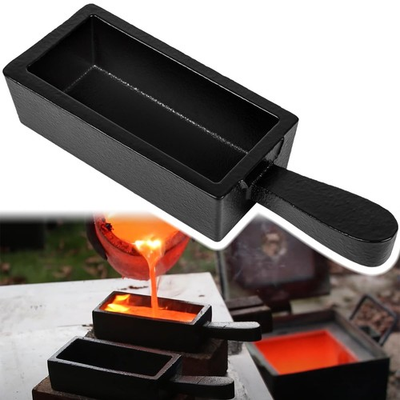 #ad #ad 100 oz Heavy Duty Troy Ounce Gold Bar Loaf Cast Steel Iron Ingot Mold for Mel... $29.10