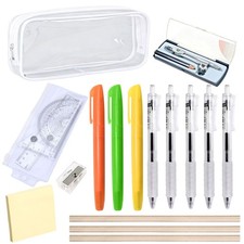 Stationary Kit, 20 Pcs Stationery Set for Secondary School Maths Sets