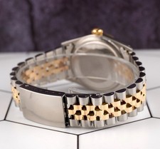 Rolex Datejust 36mm Yellow Gold Fluted Black Diamond Dial Jubilee Watch 5