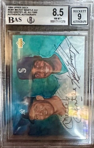 Upper Deck 1994 GM1 Dual Autograph Mickey Mantle Ken Griffey Jr. /1000 BAS