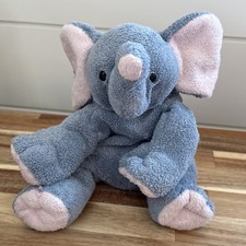 OO Winks Elephant Ty Pluffies Tylux Gray Plush 7" 2014 Stuffed Animal Beans