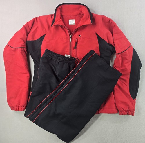Vintage Damen Trainingsanzug 2-teilig rot schwarz Softshell Medium 8/10 Danskin Now - Bild 2 von 18