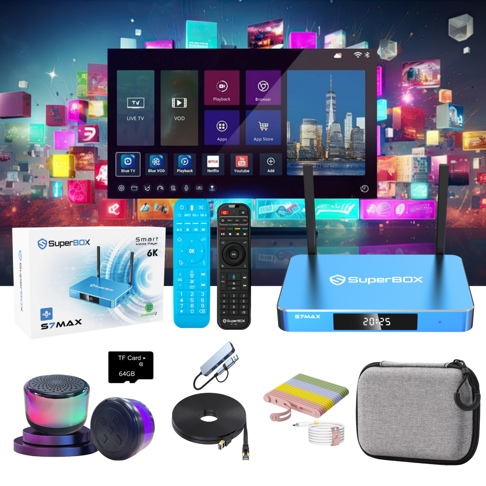 Latest Superbox S7 Max Original Unopened 64GB 6K HD