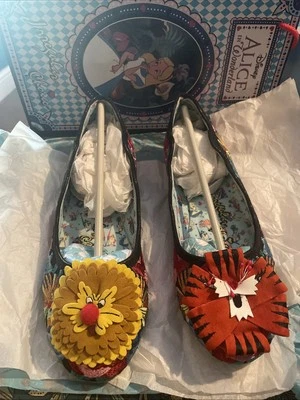 Alice In Wonderland Talk To The Flowers Irregular Choice Flat Shoes Uk5 38 - Image 1 of 4