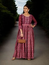 Maroon Color Traditional Designer Gown, Cultural Wear for Women, 310