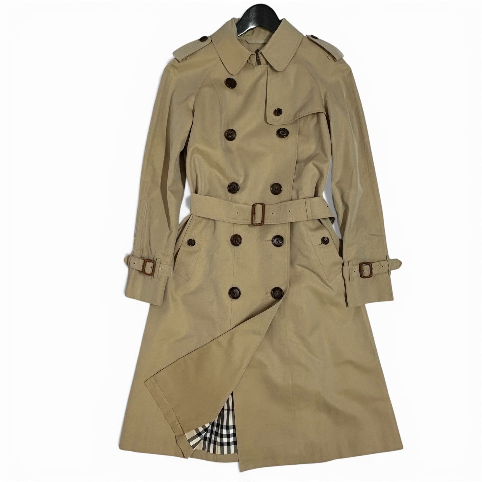 Burberry   London Trench Coat with Liner Cotton Gabardine Long Honey Beige Nova thumbnail 2