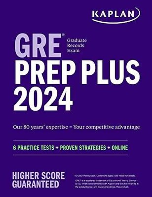 GRE Prep Plus 2024: 6 Practice - Paperback, by Kaplan Test Prep - Very Good o