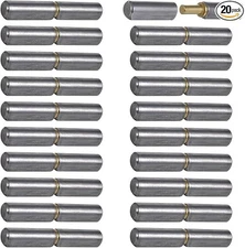 20 Pack Weld on Barrel Hinges 3 Inch, 3-1/8"Ã—1/2" Carbon Steel Weldable Bullet