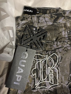 Nba Youngboy X Guapi Collab Camouflage Denim Jacket and jeans Size