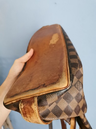 Louis Vuitton Damier Ebene Columbine Gold Zip Shoulder Bag Tote Limited Edition - Picture 5 of 14