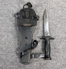 Vintage Sportsways Scuba Diver Knife and Sheath 7 inch Partially Serrated USA