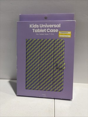 GEMS Kids Zig Zag Universal Tablet Case Purple Green Fits up to 11''