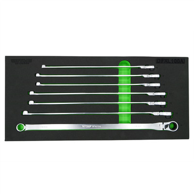  VIM Tools 7 Piece Deep Spline Ratcheting Flex Head XL Wrench Set (8-14 mm) DFXL