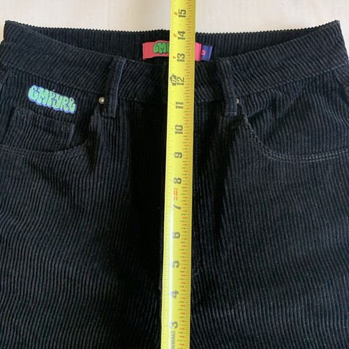 Pantalones de skate Empyre Tori años 90 negros de pana Y2K para mujer talla 3 - Imagen 5 de 8