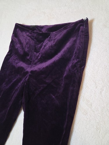 NWOT ESCADA Dark Plum/Purple Velvet Style Pant Women Sz 40/US 10 - Picture 2 of 11