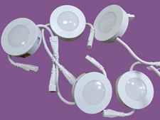 Enbrighten ProLink LED Under Cabinet Puck Lights ADD-ON 5-Pack NO POWER CORD