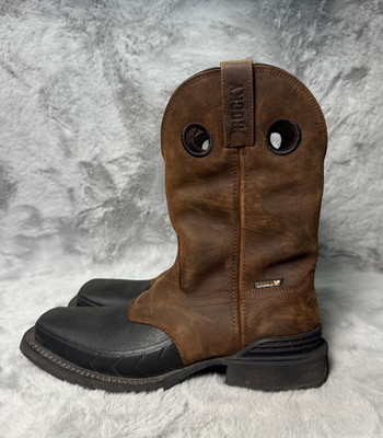 Rocky Hemi 11'' Western Boot Mens 9m Brown Slip On Work Wear Oil & Slip Resistant