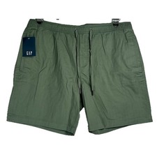 NWT Gap Men's Pull On Shorts XL Green Drawstring Cotton/Spandex Comfort Casual