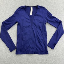 Fabletics Shirt Womens M Blue Purple Long Sle...
