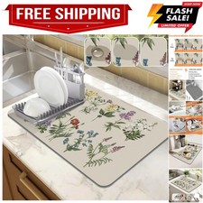 Tappetino Asciugapiatti per Banco Cucina, 12"x20" Tappetino Assorbente da Caffè Bar con Vi...