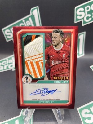 Topps Merlin 2023-24 Diogo Jota Autograph Red Ball Signature 5/5 1/1 SSP SP GOAT