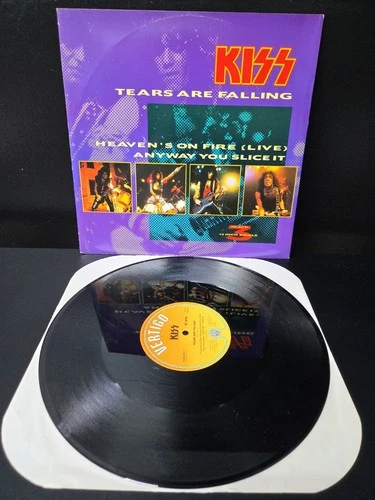 Kiss Tears Are Falling 12' Vinyl Single OG 1985 1st Uk Press EX/NM- Wax