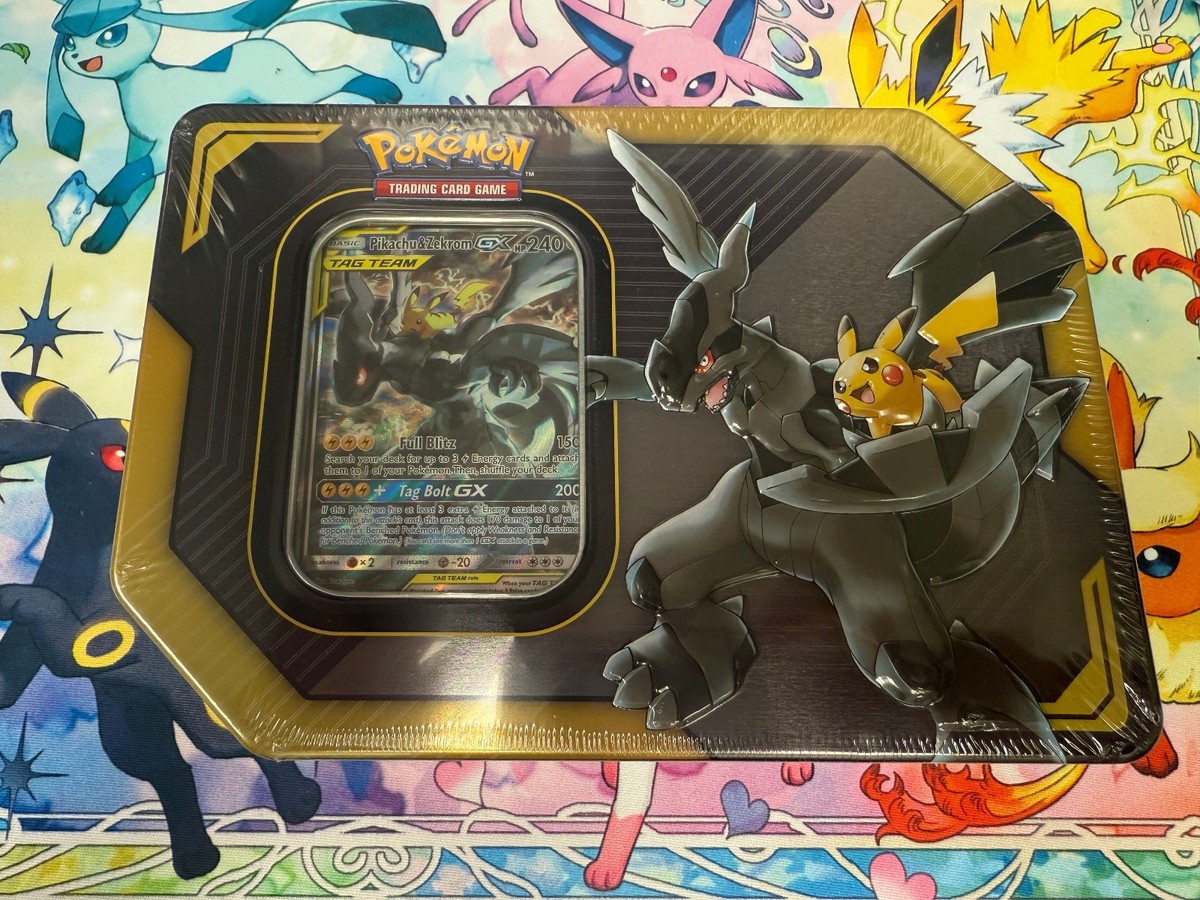 Tag Team Tin Pikachu & Zekrom GX Sealed Pokemon Tin Sealed | eBay