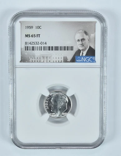 1959 Roosevelt Dime MS65 FT NGC Special Label