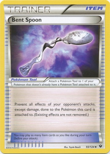 Bent Spoon - 93/124 - Uncommon (Mp) XY Fates Collide - Trainer - Item Pokémon