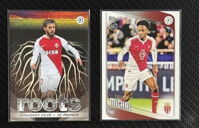 2025-26 Topps UCC Bernardo Silva Roots + Michal RC Monaco