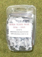 Aw Miniatures Seven Years War British Musketeers Advancing X 24 NIB