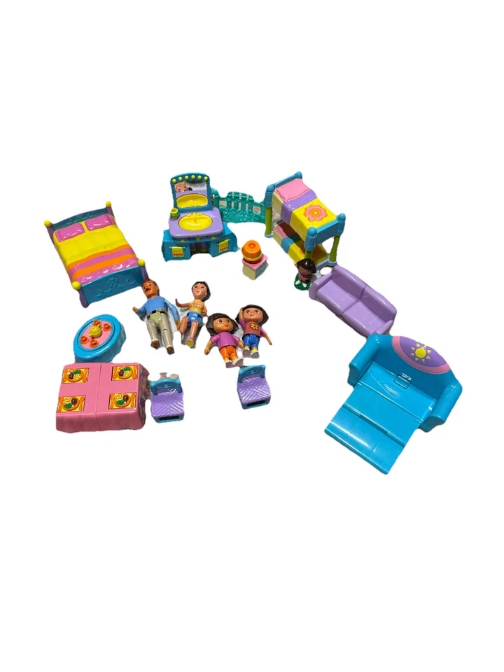 Casa de muñecas parlante Dora la exploradora con 21 piezas originales usada en excelente estado envío gratuito EE. UU. Foto 4 de 4