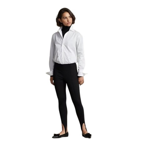 NEW Polo Ralph Lauren Pintucked Stirrup Stretch Ponte Legging Side Zip Size Lg - Picture 12 of 12