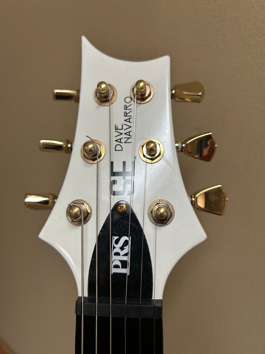 PRS DAVE NAVARRO SE IN JET WHITE WITH SEYMORE DUNCAN PEARLY GATES