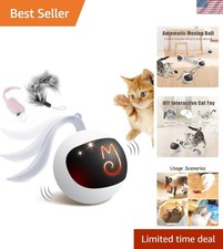 Automatic Rolling Cat Toy Ball with Fluffy Tail - Interactive Fun for All Breeds