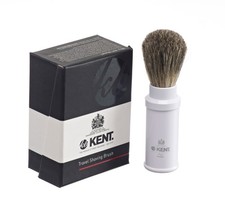 Kent Travel White Shaving Badger Brush
