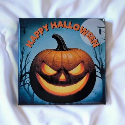 Happy Halloween Kürbis Magnet | Kühlschrank Deko | Gruseliges Sammlerstück #01