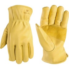 Wells Lamont Leather Work Gloves for Men   Grain Small Pack of 1 , Saddletan
