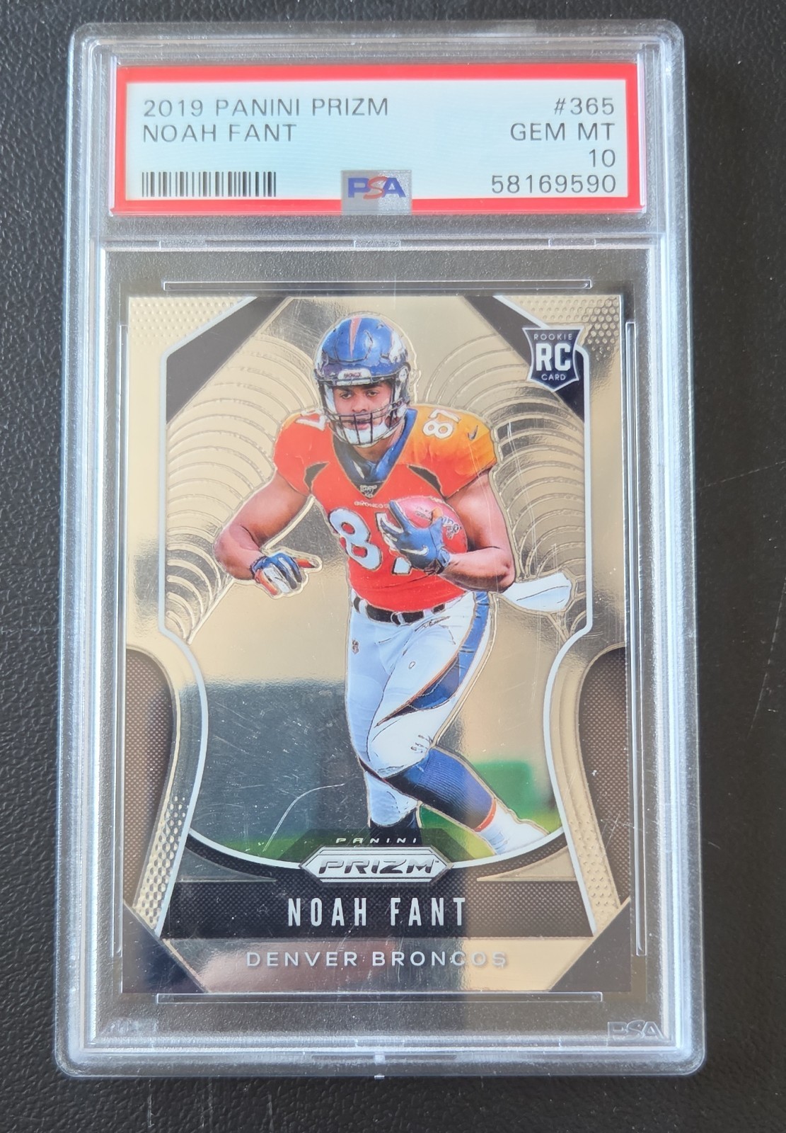2019 Panini Prizm - Rookies Noah Fant #365 (RC) PSA 10