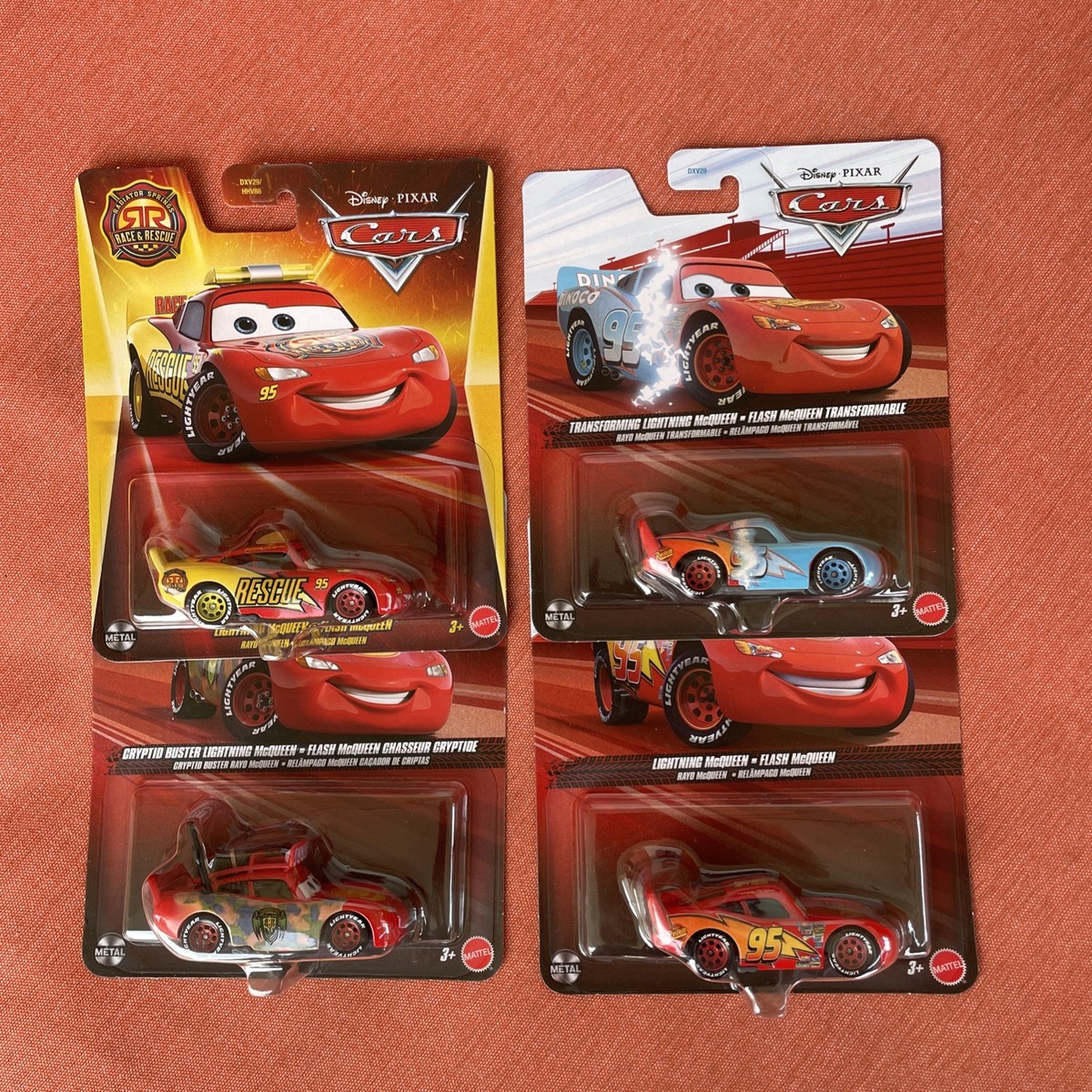 大量　44体Cars Lightning McQueen ミニカーセット Disney Pixar Cars Transforming Lightning McQueen 95 Dinoco Red