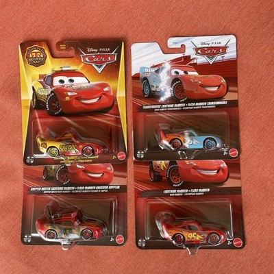 Disney Pixar Cars Transforming Lightning McQueen 95 Dinoco Red