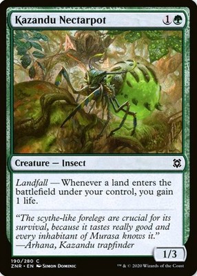 X 1 Kazandu Nectarpot NM-M Zendikar Rising 190 MTG Magic The Gathering