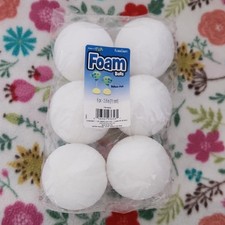 FloraCraft Foam Balls 6pc 2.8in White Craft Styrofoam Forms FBA6S Model