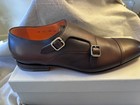Santoni Mens New In Box Brown Leather Double Monk-Strap Size 13 — photo 4
